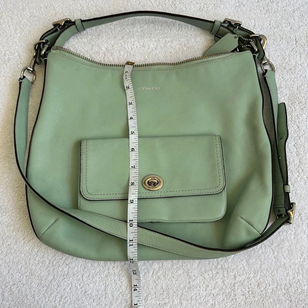 Coach Handbag Legacy Leather Courtenay Mint Green Hobo Shoulder Bag
